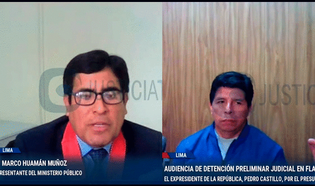 Este jueves se desarrolló una audiencia donde se evaluó detención contra Pedro Castillo. Foto: composición LR/ Captura Justicia tv