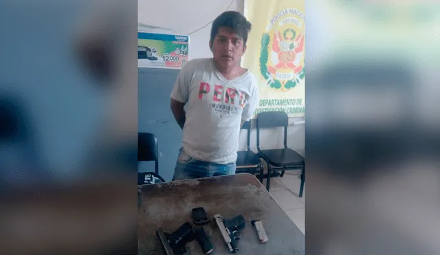 Detienen a joven con armas de fuego y municiones en Trujillo