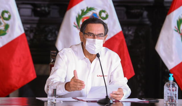 El presidente Martin Vizcarra envía mensaje por el coronavirus. Foto: Andina