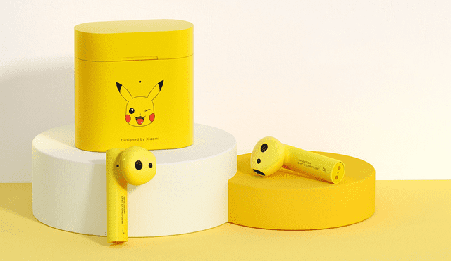 El diseño del estuche de carga y de los audífonos es completamente amarillo. Foto: Xiaomi