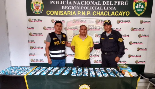 Chaclacayo: Policía detiene a sujeto con más de mil ketes de PBC [FOTOS]