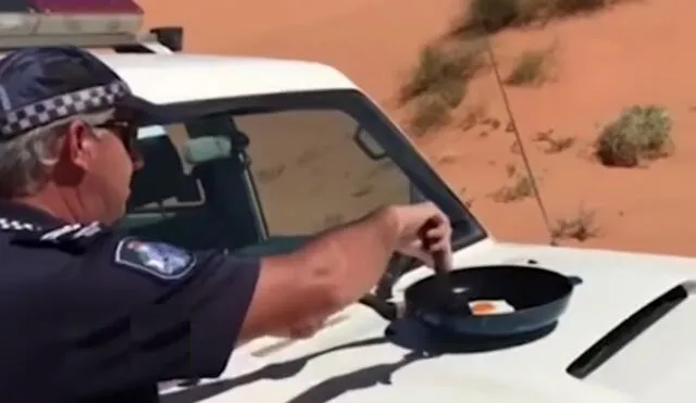 YouTube: extremo calor permite a hombre freír un huevo sobre vehículo | VIDEO