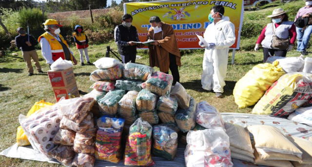 Donación fue entregada a pobladores de la asociación de Mollococha.
