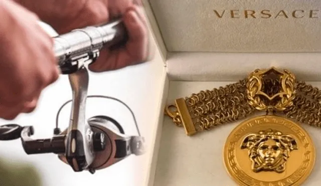Hombre roba costoso collar Versace con una caña de pescar [VIDEO] 