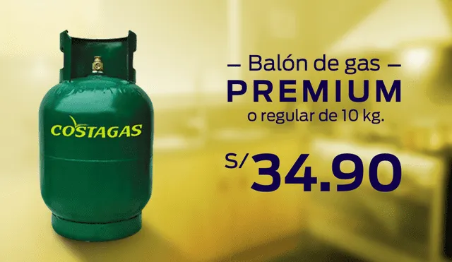 S/34.90 por balón de Costa Gas premium 
