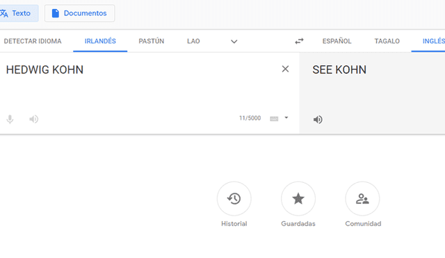 Google Translate: Buscó 'Hedwig Kohn' y el resultado lo dejó impactado [FOTOS] 