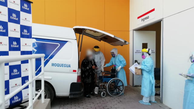 Diez pacientes fueron llevados a Hospital de Contingencia. Foto: EsSalud.