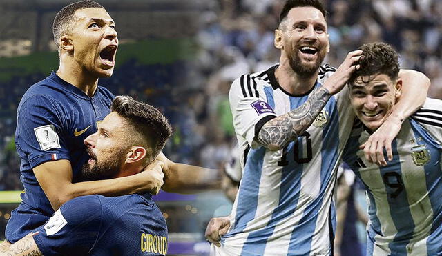 Lionel Messi y Kylian Mbappé se enfrentarán por primera vez en una final de la Copa del Mundo. Foto: AFP