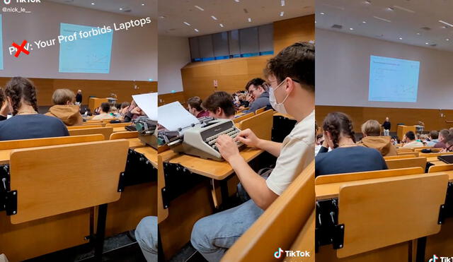 Las imágenes fueron grabadas en una universidad alemana. Foto: captura de TikTok / @nick_le__