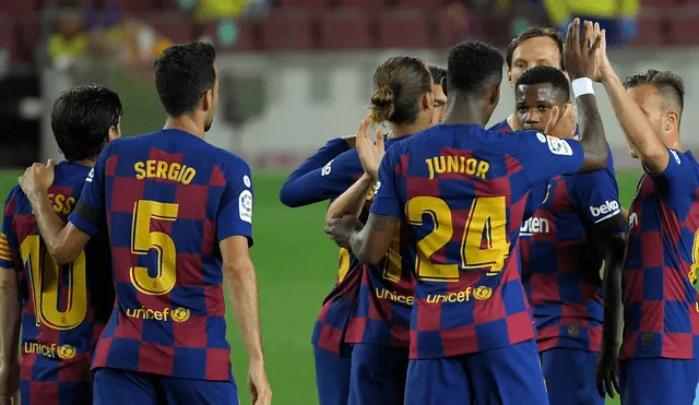 Ansu Fati anotó el primer gol para el FC Barcelona. (Créditos: AFP)
