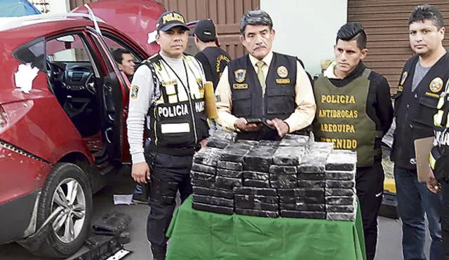 Policía incauta 84 ladrillos de cocaína