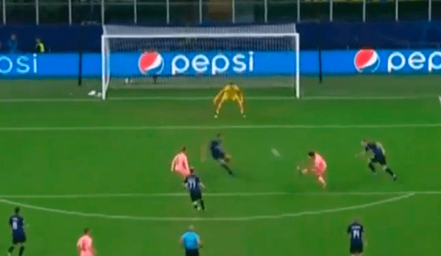 Barcelona vs Inter: el colocado disparo de Luis Suárez que casi se convierte en gol [VIDEO]