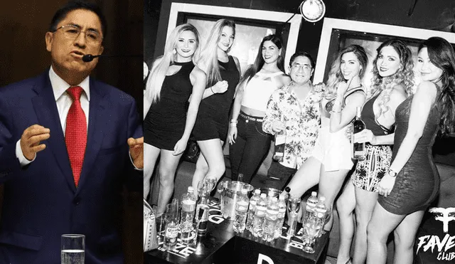 Revelan la verdad detrás de la foto de 'César Hinostroza' junto a modelos en discoteca 
