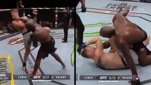 McGregor vs Khabib: increíble KO de Lewis sobre Volkov [VIDEO]