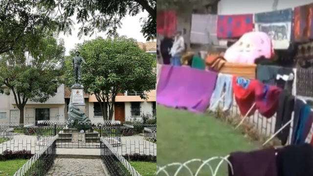 Cajamarca: convierten plazuela en tendedero de ropa [VIDEO]