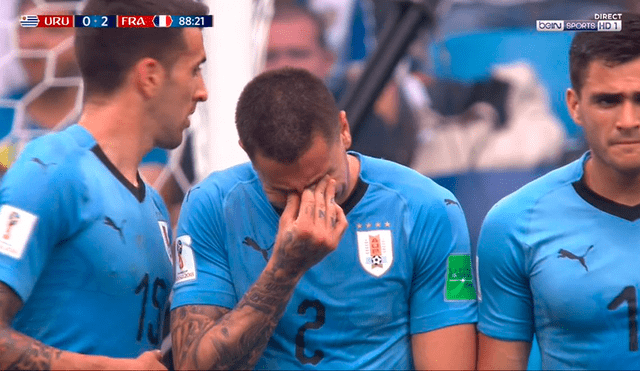 Uruguay vs Francia: José María Giménez rompió en llanto en pleno partido | VIDEO
