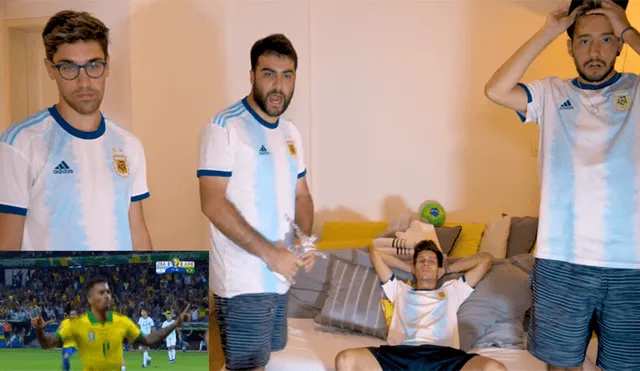 El grupo de hinchas argentinos conocidos como 'Los Displicentes' tuvieron un divertida reacción al partido de su selección.