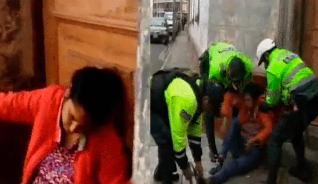 Cercado: mujer ebria cae sobre su bebé de 11 meses en plena calle [VIDEO]