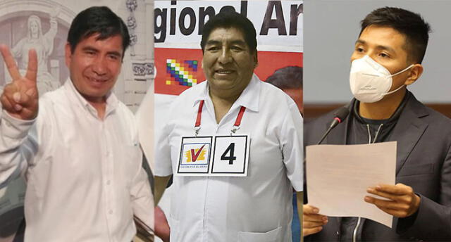 Ruben Ramos (Puno), Hipolito Chaiña (Arequipa) y Jim Mamani (Ayacucho), dejaron UPP. Foto: Composición La República.