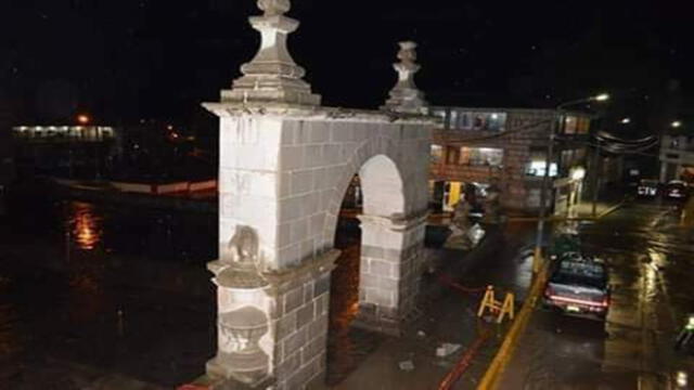 Rayo daña Arco Colonial de Santo Tomás y causa pánico en Cusco 