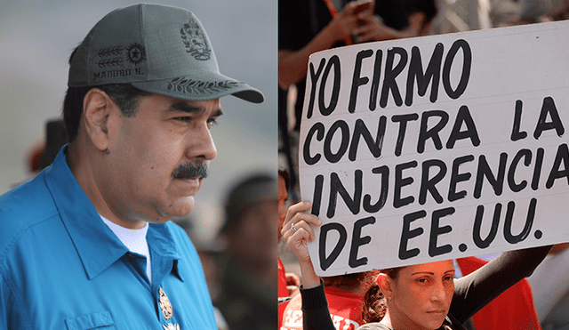 Maduro lidera colecta de firmas contra injerencia de EE.UU. en Venezuela y niega crisis