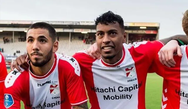 Sergio Peña y Miguel Araujo venían cumpliendo una destacada actuación con el Emmen esta temporada. Foto: FC Emmen.