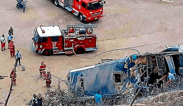 Piura: siete extranjeros fallecidos y 45 heridos tras caída de bus