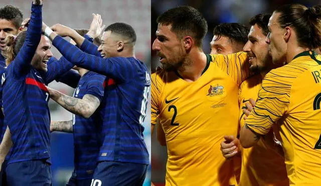 Las selecciones de Francia y Australia buscarán sumar para avanzar de fase. Foto: composición LR / RTVE / Soccer