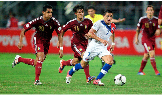 Chile y Venezuela se han enfrentado 14 veces en Eliminatorias. Foto: EFE