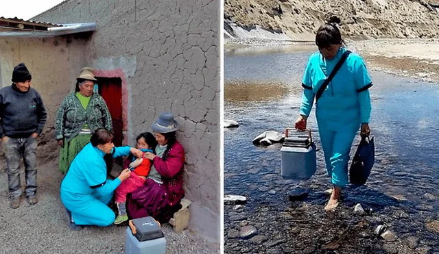 Enfermeras cruzan ríos y caminan horas para vacunar a niños contra diversas enfermedades [FOTOS]