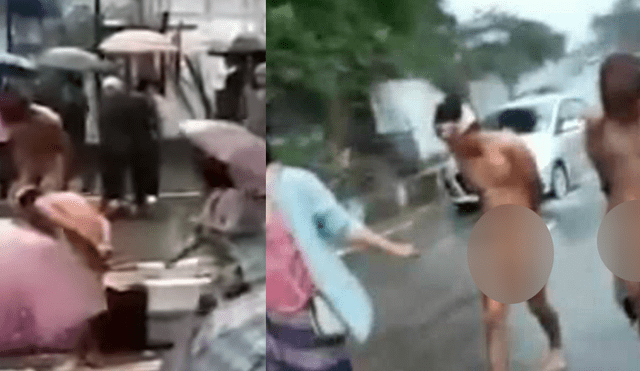 India: Desnudan y azotan a dos sujetos acusados de violación [VIDEO]