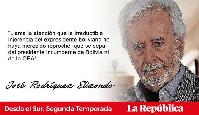 "Llama la atención que la irreductible injerencia del expresidente boliviano no haya merecido reproche -que se sepa- del presidente incumbente de Bolivia ni de la OEA”. Imagen: composición LR