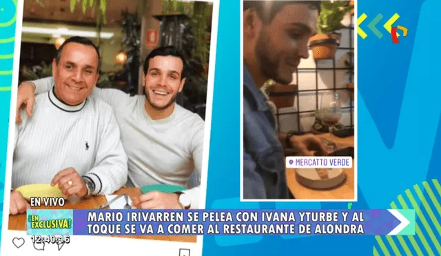 Mario Irivarren se puso a buen recaudo en restaurante de Alondra tras disputa con Ivana Yturbe [VIDEO]