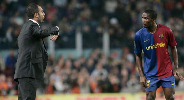 "Me encanta como entrenador, pero no como persona", declaró Eto'o sobre Guardiola.