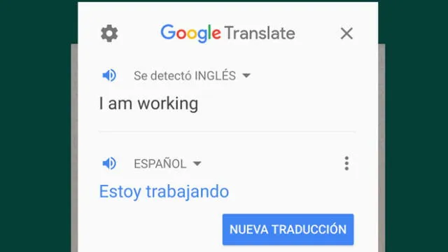 Solo debes descargar Google Traductor para traducir tus mensajes de WhatsApp.