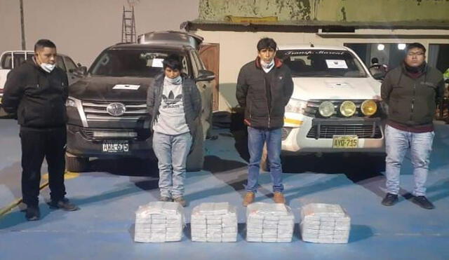 Detenidos tenían como propósito trasladar la droga de alta calidad hasta la región Puno. Foto: Policía