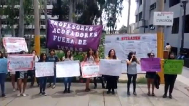 San Marcos: estudiantes protestaron en contra de docentes postulantes que tienen acusación por acoso