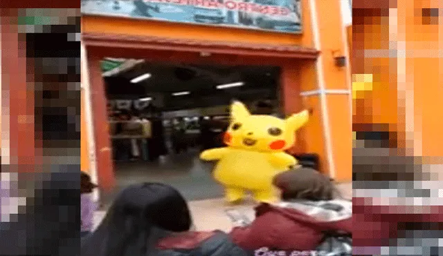 Facebook: Hombre disfrazado de Pikachu ofrece hilarante show hasta que sucede lo peor [VIDEO]