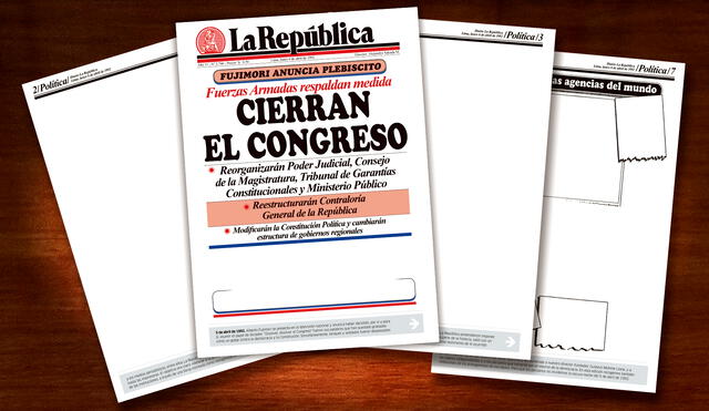A 25 años del autogolpe, La República reedita la edición histórica del 6 de abril de 1992