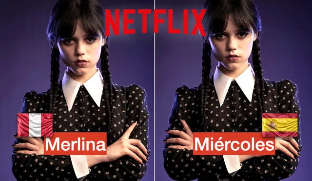 "Merlina" ahora es la serie más vista de Netflix. Con 8 capítulos, la serie protagonizada por Jenna Ortega ha superado en vistas a "Stranger things": Foto: composición LR/Netflix/Freepik
