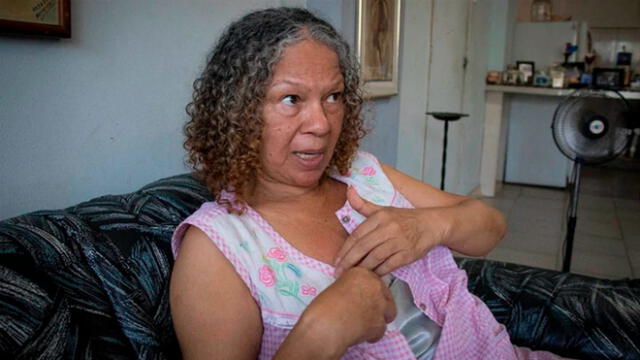 Elizabeth Salazar visibilizó la crisis hospitalaria de Venezuela al mostrar su seno con cáncer. Foto: Difusión