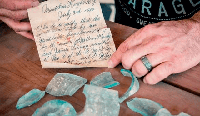Obrero arreglaba una pared y encontró un enigmático mensaje escrito hace 112 años [VIDEO]