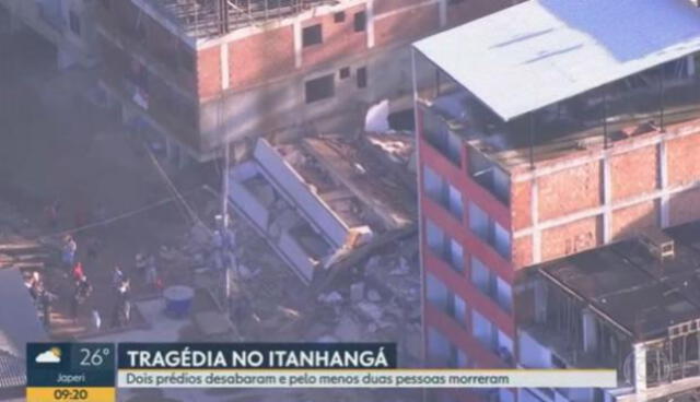 Dos muertos y 17 desaparecidos tras derrumbe de edificios en favela de Brasil [VIDEO]