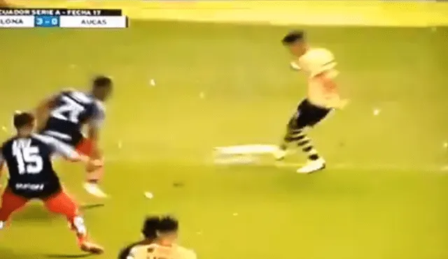 Barcelona SC vs Aucas: Byron Castillo sacó el zurdazo para 3-0 [VIDEO]