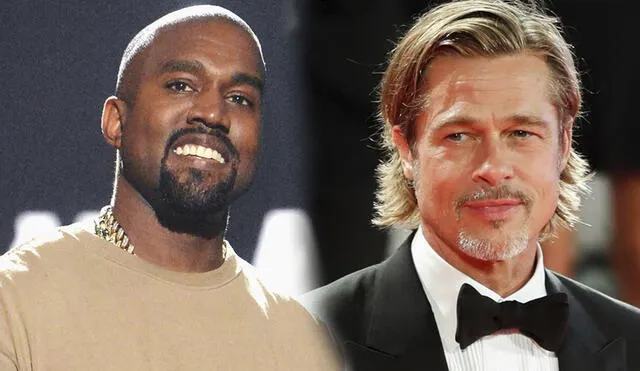 Brad Pitt y Kanye West se encuentran en servicio dominical