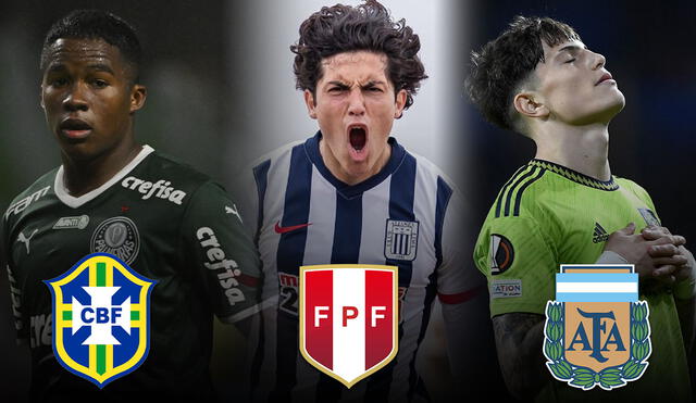 La selección peruana enfrentará a las figuras de Brasil y Argentina en el Sudamericano Sub-20. Foto: composición LR/AFP/Instagram