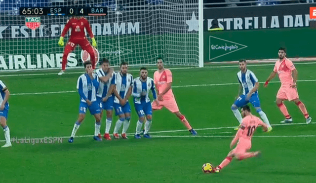 Messi y su segundo golazo de tiro libre en el Barcelona vs Espanyol [VIDEO]