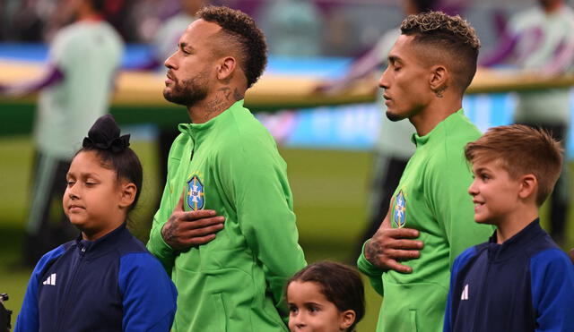 Neymar y Raphinha fueron titulares en el partido ante Serbia. Foto: AFP
