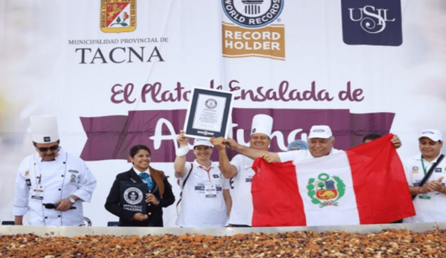 Perú logra un nuevo Record Mundial Guinness por ensalada de aceituna más grande del mundo [VIDEO]