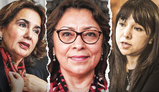 Elvia Barrios, Violeta Bermúdez y Mirtha Vásquez, mujeres que lideran altos cargos dentro de los tres poderes del Estado.